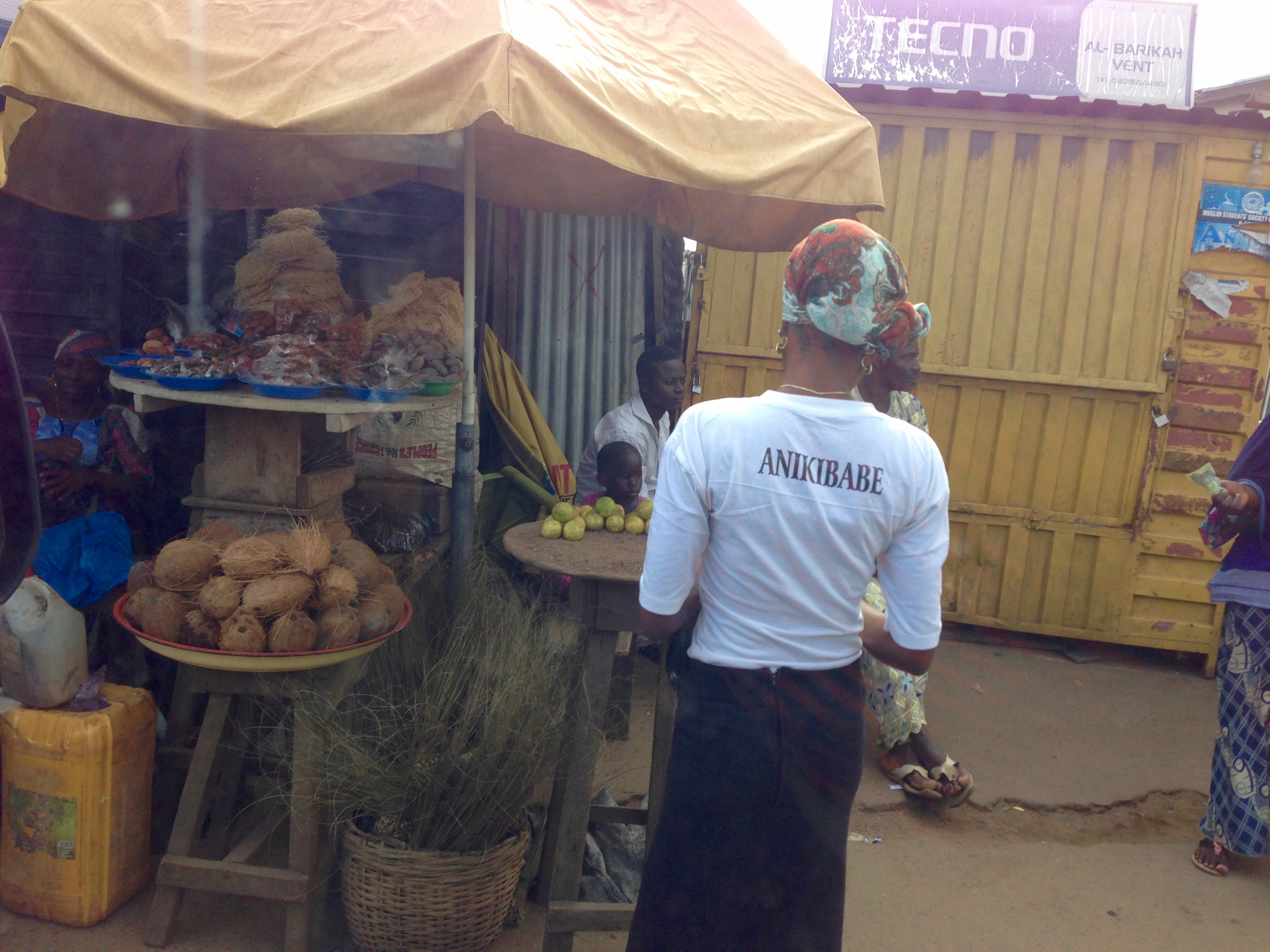 Street market scene in Oshogbo, Osun Nigeria.